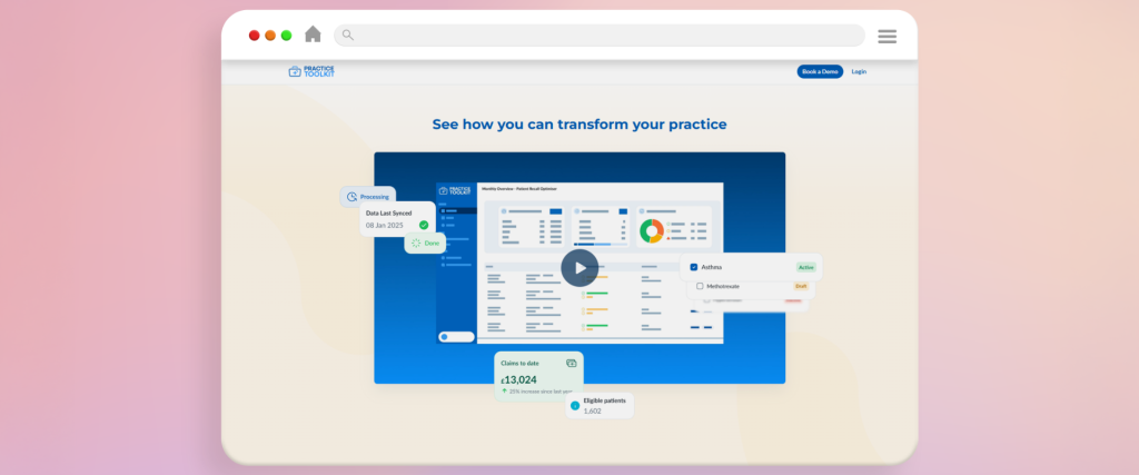 Finished Practice Toolkit explainer animation displayed on the Practice Toolkit website.